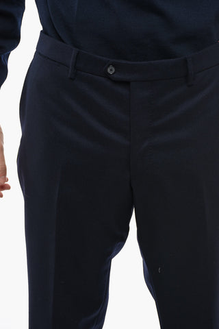 Slim Fit Virgin Wool Suit with Notch Lapel