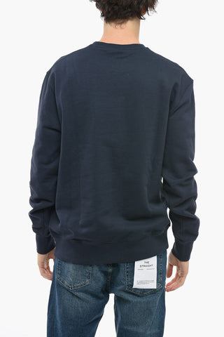 Brushed Cotton Sweatshirt with Lettering Print