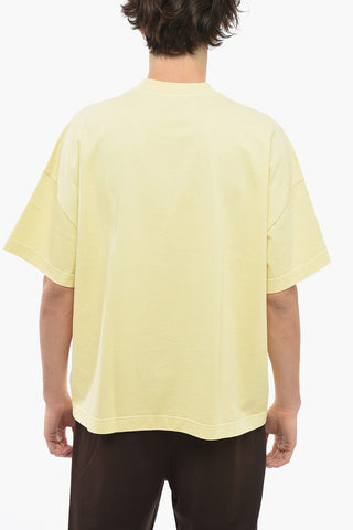 Oversized Cotton Crew-Neck T-shirt with Logo
