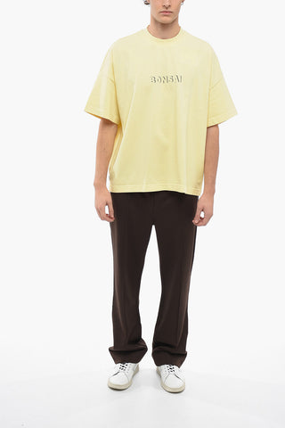Oversized Cotton Crew-Neck T-shirt with Logo