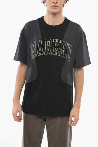PUMA X MARKET Two-tone Cotton T-Shirt with Printed Logo
