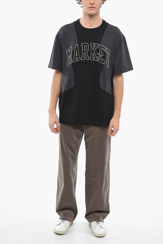 PUMA X MARKET Two-tone Cotton T-Shirt with Printed Logo