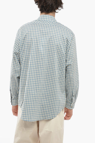 Camicia a Quadri Plaid con Bottoni Automatici