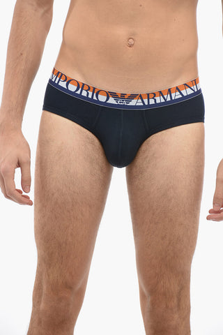 Logoed Waistband Stretch Cotton Briefs