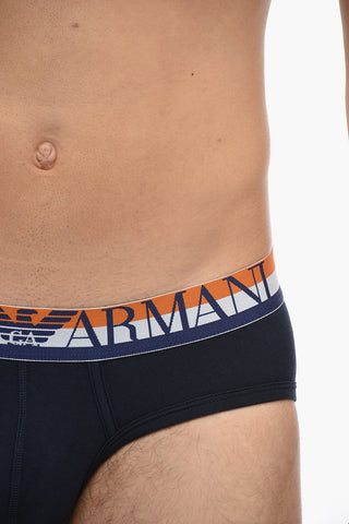 Logoed Waistband Stretch Cotton Briefs