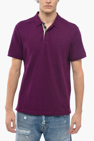 BRIT Polo in Cotone Piquet con Logo Ricamato