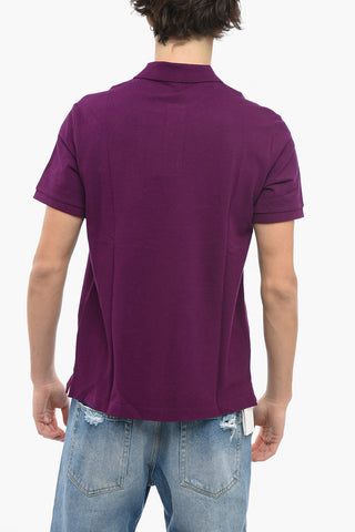 BRIT Polo in Cotone Piquet con Logo Ricamato