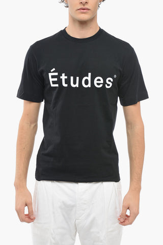 Solid Color WONDER Crew-neck T-Shirt with Printed Contrasting Logo