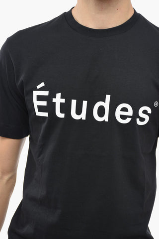 Solid Color WONDER Crew-neck T-Shirt with Printed Contrasting Logo