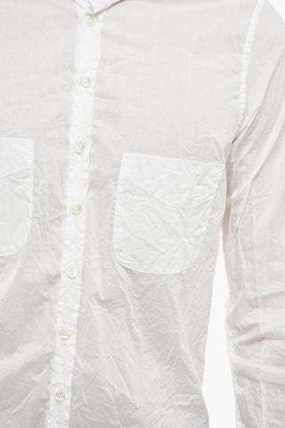 Camicia Asimmetrica senza Collo con Effetto Stropicciato