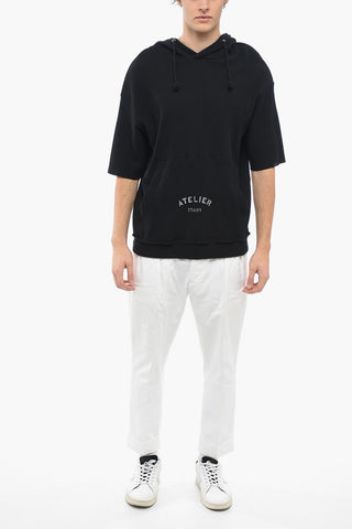 MM10 Honeycomb Cotton Short-sleeved Sweatshirt