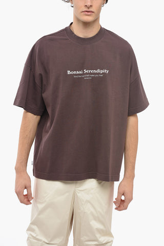 Contrast Printed Cotton Crew-Neck T-shirt