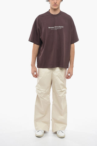 Contrast Printed Cotton Crew-Neck T-shirt