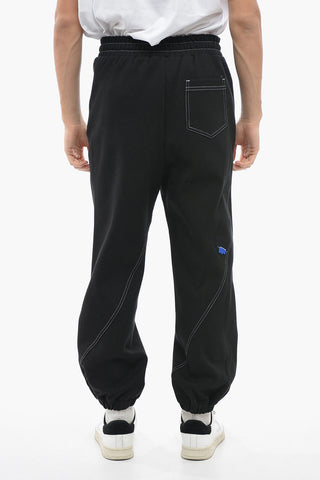 Joggers a Cavallo Basso con Cuciture a Contrasto