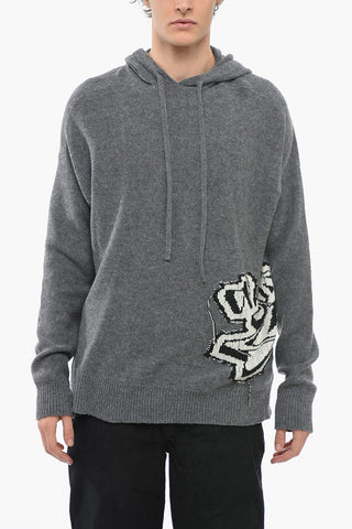GRAFF CHUNKY Hoodie Sweatshirt with Intarsia