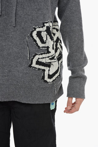 GRAFF CHUNKY Hoodie Sweatshirt with Intarsia