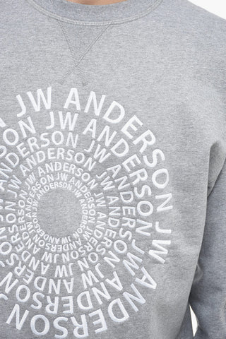 Crew-neck Cotton Sweatshirts with Embroidered Logo