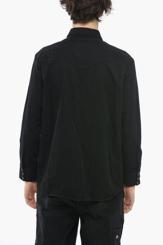 Snap Buttons Cotton Twill Overshirt