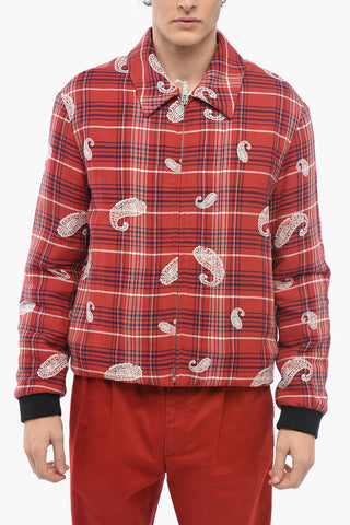 Steppjacke mit Frontreißverschluss und Paisley-Motiv