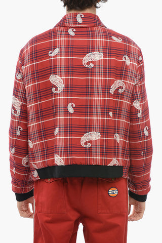 Steppjacke mit Frontreißverschluss und Paisley-Motiv