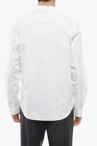 Camicia in Popeline di Cotone con Collo Italiano