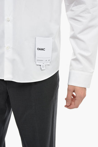 Camicia in Popeline di Cotone con Collo Italiano