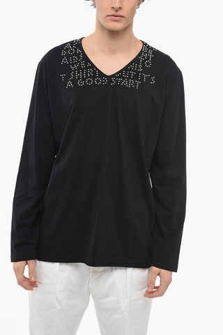 MM6 Long-sleeved T-shirt with Studs