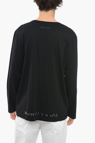 MM6 Long-sleeved T-shirt with Studs