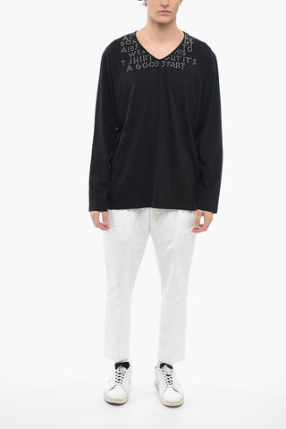 MM6 Long-sleeved T-shirt with Studs