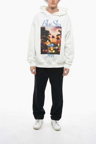 Maxi Frontal Printed cotton Hoodie
