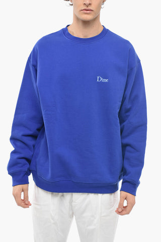 Logoed Fleece Cotton Crew-neck Sweatshirt