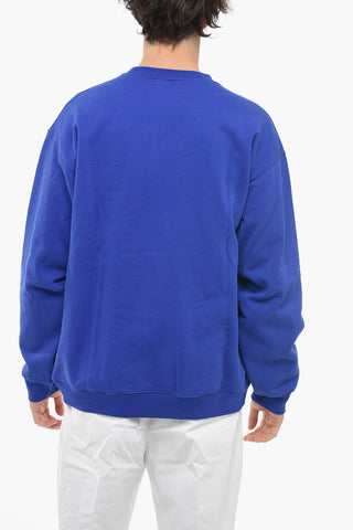 Logoed Fleece Cotton Crew-neck Sweatshirt
