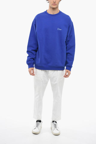 Logoed Fleece Cotton Crew-neck Sweatshirt