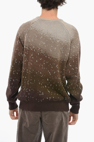 Degradé Motif Crew-neck Pullover