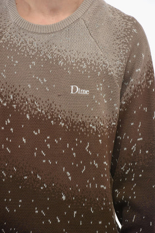 Degradé Motif Crew-neck Pullover