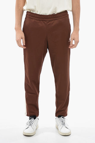 Joggers in Tinta Unita con Bande Laterali a Contrasto