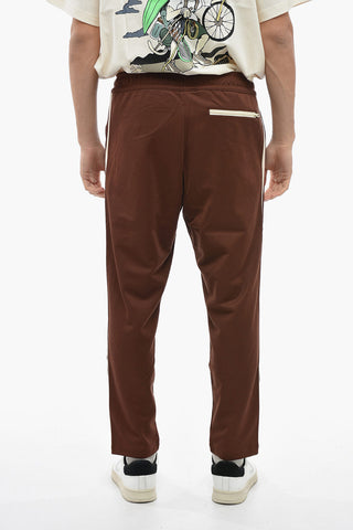 Joggers in Tinta Unita con Bande Laterali a Contrasto