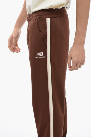 Joggers in Tinta Unita con Bande Laterali a Contrasto