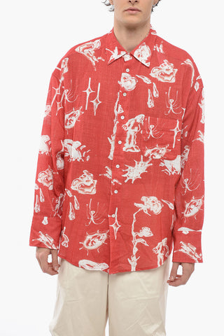 Patterned FOBIA Shirt with Breast Pocket