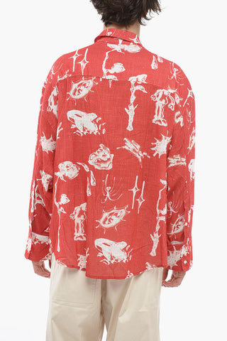 Patterned FOBIA Shirt with Breast Pocket