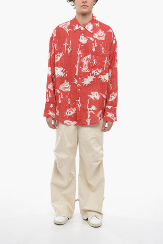 Patterned FOBIA Shirt with Breast Pocket