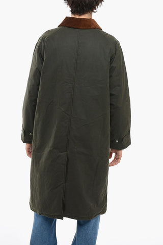 Padded Oversized Coat with Corduroy Collar