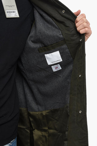 Padded Oversized Coat with Corduroy Collar