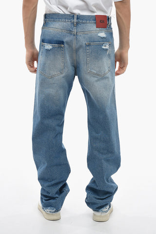 Vintage Effect Baggy Fit Jeans 23cm