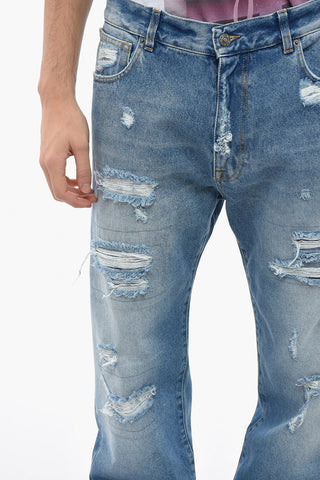 Vintage Effect Baggy Fit Jeans 23cm