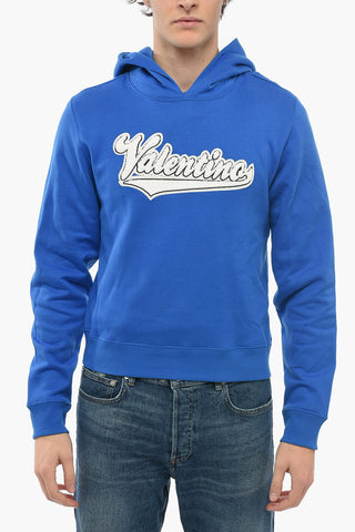 Cotton Hoodie Sweatshirt with Terry Patch