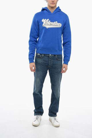 Cotton Hoodie Sweatshirt with Terry Patch