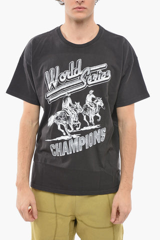 Maxi Printed Cotton Crew-Neck T-shirt