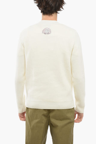 Cashmere EMBLEME DE CYGNE Sweater with Embroidery