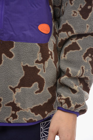PUMA X PAM Mock Neck Camouflage Pile Sweatshirt with Zip